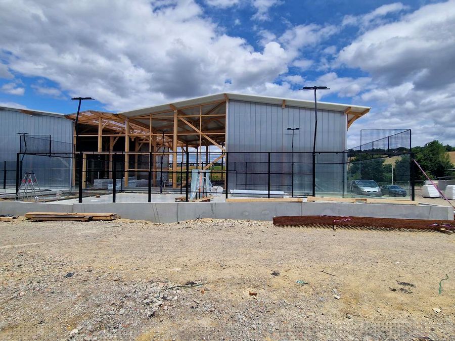 Site du Padel Millenium pendant les travaux